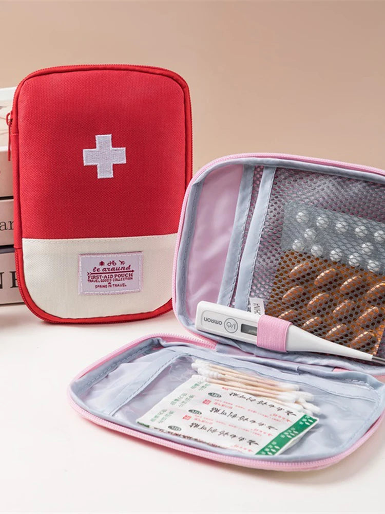 Portable Emergency Medicine Bag – Mini First Aid Kit Storage for Camping & Travel